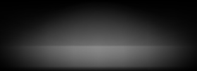 Black studio scene background. Dark noir room surface. Limbo esthetic backdrop for product design, poster, banner, display, mockup, presentation, template, showcase. Vector shelf spotlight wallpaper