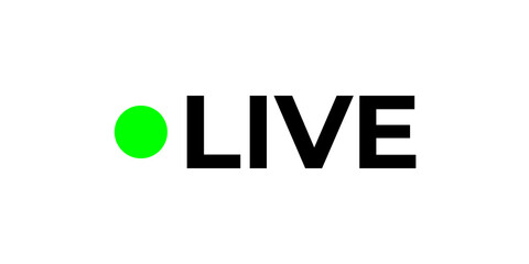 live broadcast icon with green dot indicator