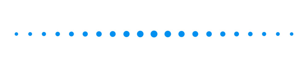 Dotted line divider with blue color dots