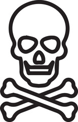Skull icon symbol vector image illustration
