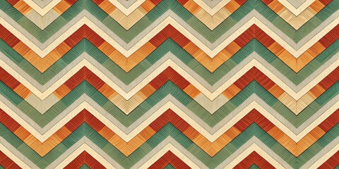 Vintage Chevron Herringbone Pattern - Retro Geometric Background Design for Textiles and Decor