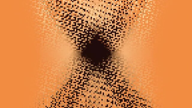 Alphabet x glitch to an illustration man(back view) animation video 