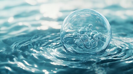 A Molecular Structure Encapsulated in a Water Droplet