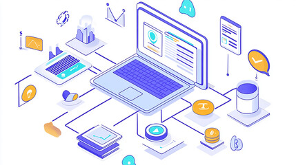 Obraz premium A CRM system helps businesses manage relationships with customers, streamline sales processes, and enhance overall customer satisfaction, leading to long-term growth and profitability.