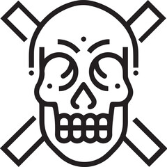 Skull icon symbol vector image illustration
