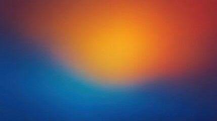 Abstract blurred background with a gradient of blue and orange colors.