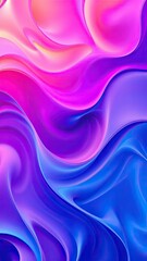 Obraz premium Mobile wallpaper, Vibrant Neon Abstract Background with Cosmic Elements