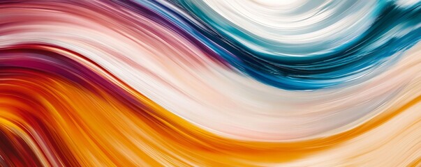 Obraz premium Abstract vibrant wave pattern in multicolor, dynamic art. Modern creativity and inspiration concept