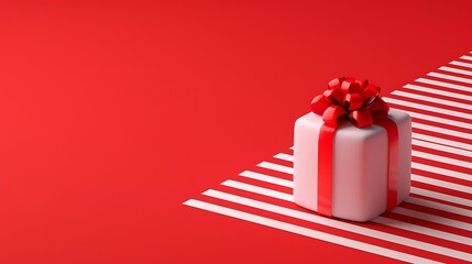 3D Rendering of a Christmas Gift Box