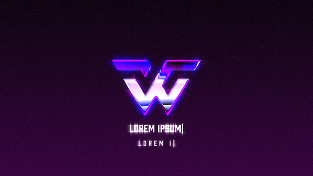 Retro Gradient 80s Logo Reveal 377