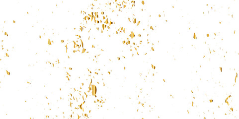 Abstract doted and confetti golden glitter and dust particles splatter on transparent background. Dust golden grunge background. Vector illustration.