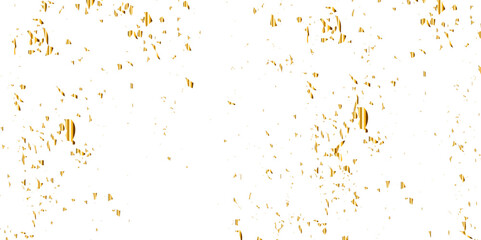 Abstract doted and confetti golden glitter and dust particles splatter on transparent background. Dust golden grunge background. Vector illustration.