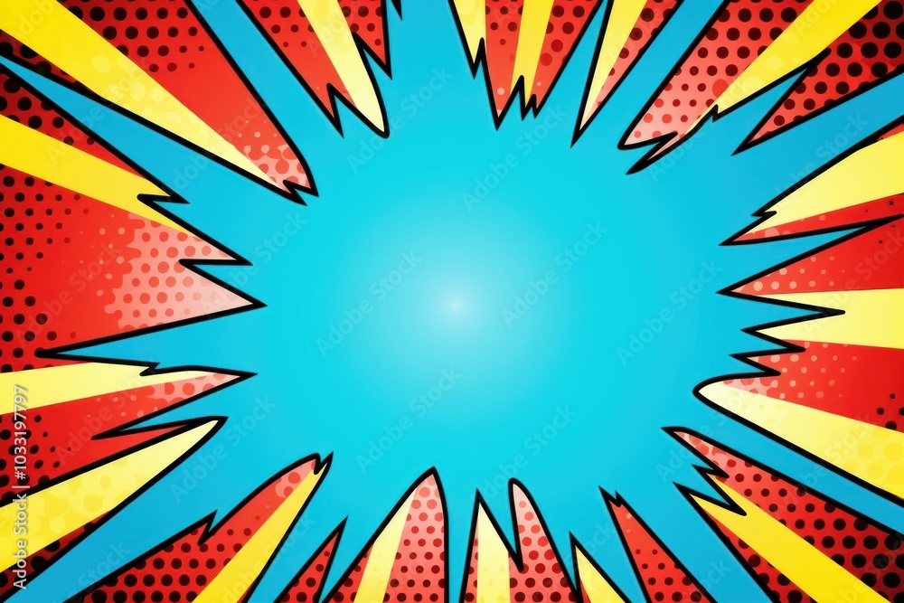 Canvas Prints comic super power effect backgrounds abstract pattern.