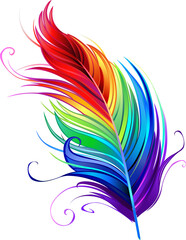 Rainbow feather