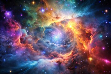 Obraz premium Colorful space galaxy cloud nebula. Starry night cosmos. Universe science astronomy. Supernova background wallpaper