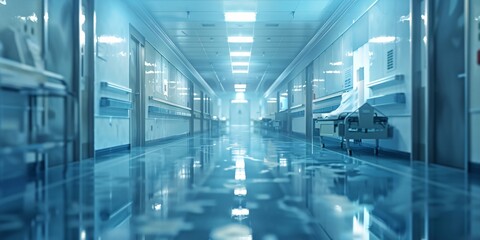 Fototapeta premium Stethoscope and Medical Equipment on a Minimal Background with DNA, Virus, and Cell Imagery Representing Healthcare and Pharmaceutical Research.