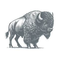 bison vector illustration