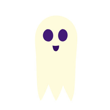 White Minimalist Halloween Ghost