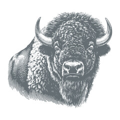bison vector illustration