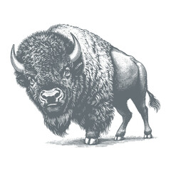 bison vector illustration