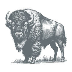 bison vector illustration