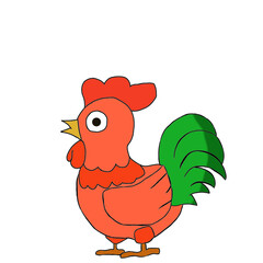 chicken, food, meat, poultry, hen, isolated, bird, animal, farm, rooster, dinner, domestic, farming, agriculture, chick, meal, lunch, dish, illustration, background, white, feather, nature, eat, vecto