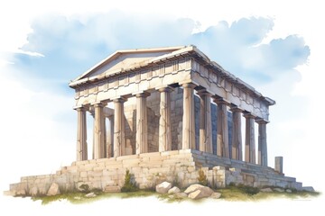 Obraz premium Building temple architecture ancient.