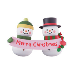 3D 크리스마스 눈사람 오브젝트