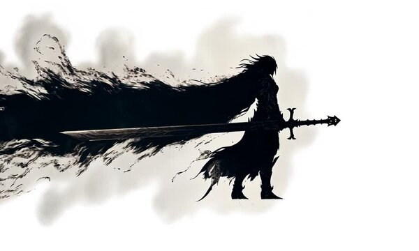 silhouette of a girl with wings gennerated ai