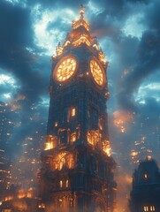 Golden Hour Clock Tower
