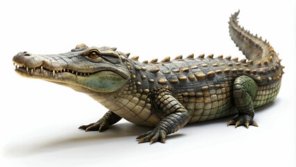 Naklejka premium crocodile isolated on a clean white background