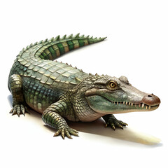 Naklejka premium crocodile isolated on a clean white background