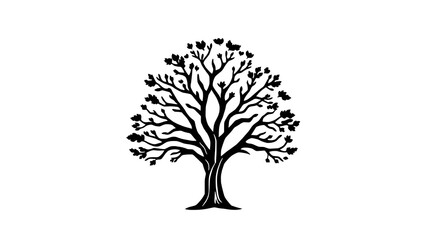 Obraz premium black and white tree