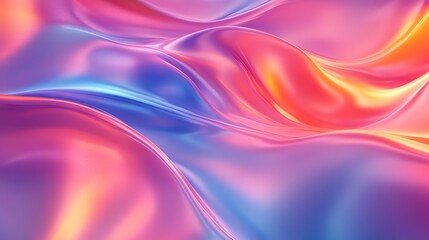 Obraz premium Colorful wavy fabric texture, vibrant hues blending in an abstract design.