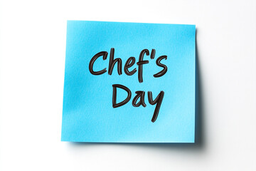 Paper sticker "Chef's Day!"