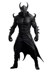 Fototapeta premium Demon character costume adult white background.