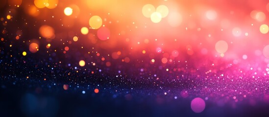 Fototapeta premium Abstract background with colorful bokeh and glitter.