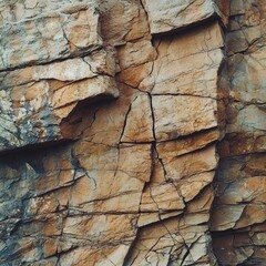 Cracked rock face