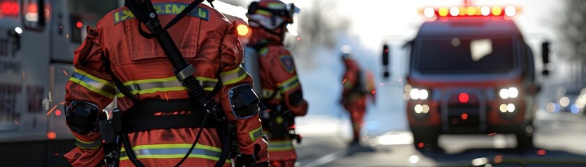 Showcase the bravery of first responders with lifelike 3D models of firefighters and paramedics