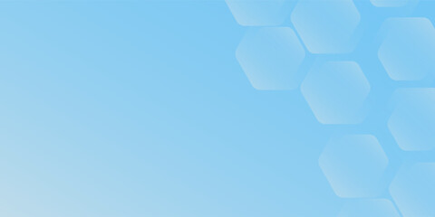 Abstract grey and blue background with dynamic hexagon lines simple art