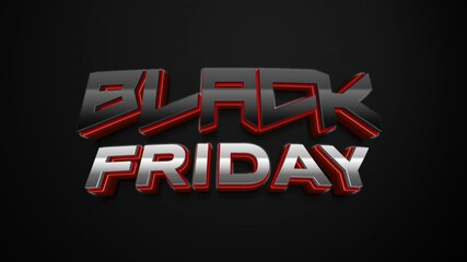 Black Friday 3d Animation Text - Suitable For Video and Screen