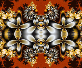 Computer generated abstract colorful fractal artwork