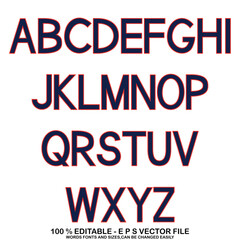 Classic college font. Vintage sport font in american style for football, baseball or basketball logos and t-shirt. Athletic department typeface, varsity style font. Vector.