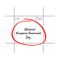 National Kangaroo Awareness Day, October 24 - calendar date.
