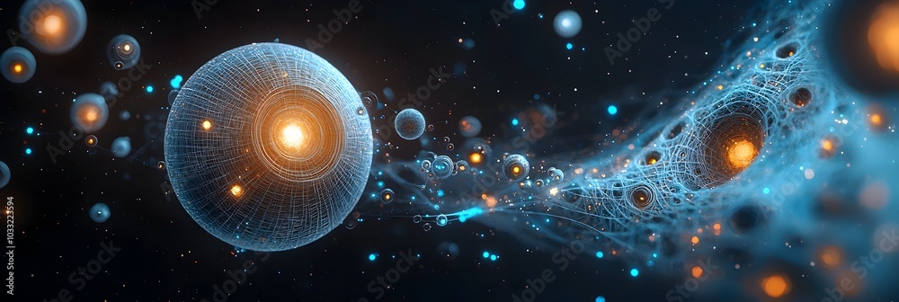 Aufkleber Captivating Abstract Fractal Designs Showcasing Intricate Infinite Mathematical Structures in a Visually Stunning and Hypnotic Digital Art Display