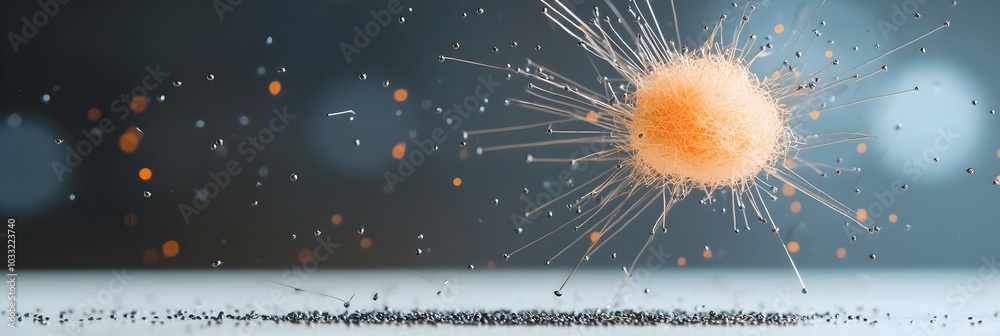 Fototapete Captivating abstract visualization of magnetic fields through the intricate patterns created by iron filings on a surface showcasing the dynamic and elegant nature of this scientific phenomenon