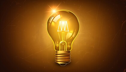 A classic bulb icon with a golden glow set against a vintage brown background highlighting timeless design