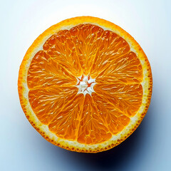 A vibrant cross-section of an orange showcasing its juicy texture and bright color.