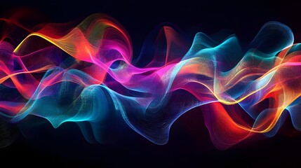 Wavy lines that twist and turn in an abstract dance. groovy graphic 