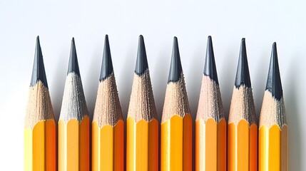 graphite Pencils with white background. 